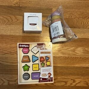 Anthropologie Stacking Cups, Stacking Rings, and Shape Sorter Puzzle NEW